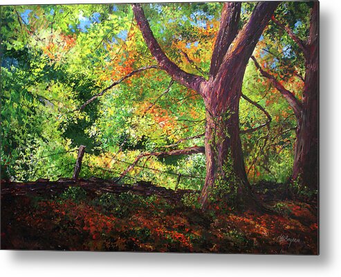 Connecticut Metal Print featuring the painting Connecticut Autumn by Maryann Boysen