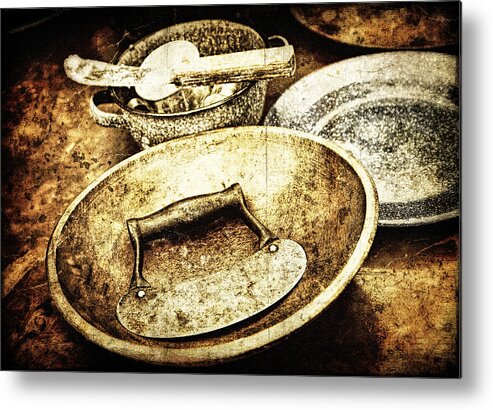 Lincoln Rogers Metal Print featuring the photograph Cooking Old Style by Lincoln Rogers