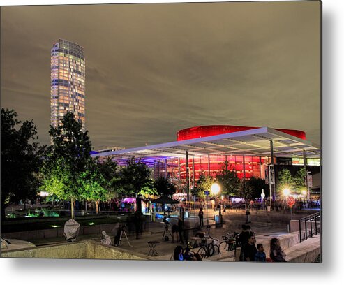 Dallas Texas Metal Print featuring the photograph AT and T performing arts center and Azure Condo by Jonathan Davison