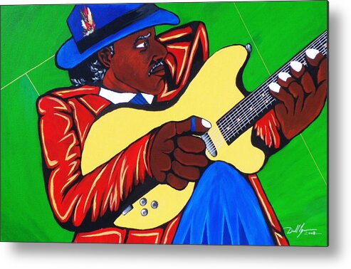 Black Art Paintings Metal Print featuring the painting Deacon Walter by Donald Lyons