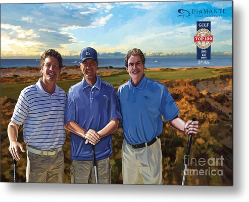 Diamante Metal Print featuring the painting Diamante Golf by Tim Gilliland