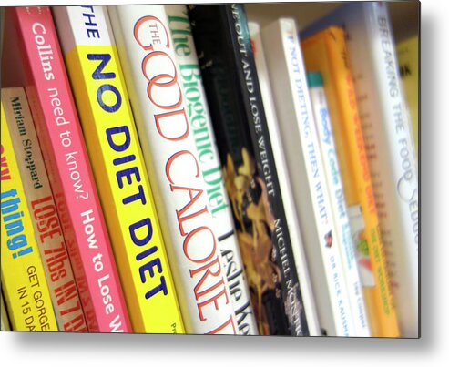 Book Metal Print featuring the photograph Diet Books by Cordelia Molloy