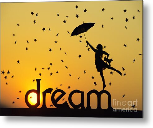 Girl Metal Print featuring the photograph Dreaming by Tim Gainey