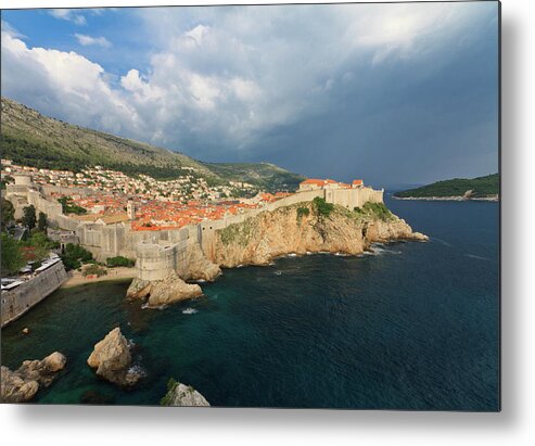 Tranquility Metal Print featuring the photograph Dubrovnik Walls And Old City In Croatia by © Frédéric Collin