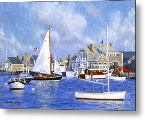 Nantucket Metal Print featuring the painting Easy Street Basin Blues by Candace Lovely