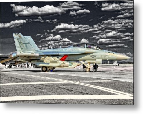 Fairchild Afb Metal Print featuring the photograph EF-18 Growler by Dan Quam