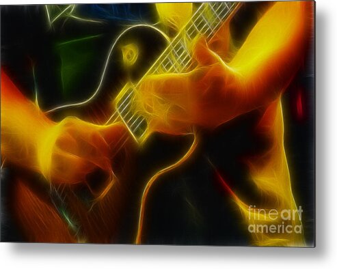 Music Metal Print featuring the photograph Electric Slide Fractal by Gary Gingrich Galleries