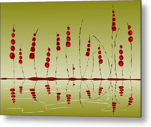 Malakhova Metal Print featuring the digital art Enchanted Berries by Anastasiya Malakhova