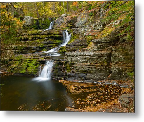 Factory Falls Metal Print featuring the photograph Factory Falls by Mark Rogers