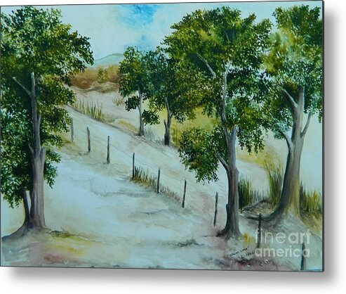Trees Metal Print featuring the painting Farm Land by Kenneth Harris