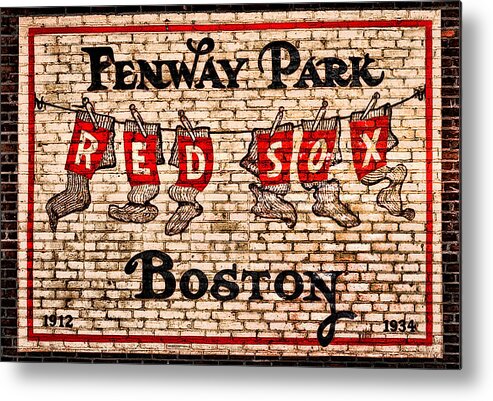 Fenway Park Boston Redsox Sign Metal Print featuring the photograph Fenway Park Boston Redsox Sign by Bill Cannon