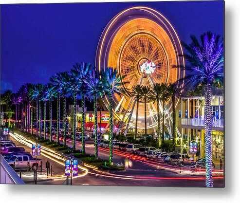 Alabama Metal Print featuring the photograph Ferris Wheel At The Wharf by Traveler's Pics