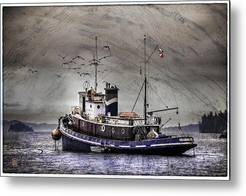 Fishing Boat Metal Print featuring the mixed media Fishing boat by Peter V Quenter