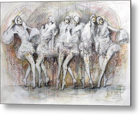Dainty Metal Print featuring the painting Flight Dancers by Gregory DeGroat