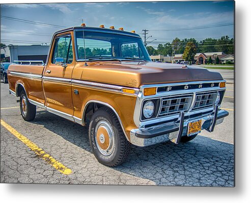 Ford Metal Print featuring the photograph Ford F-100 7P00531h by Guy Whiteley