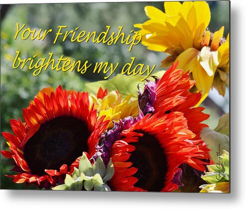 Friendship Metal Print featuring the photograph Friendship Flowers by Kae Cheatham