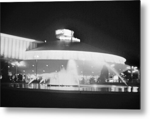 Architecture Metal Print featuring the photograph G M Fountains and Future by John Schneider