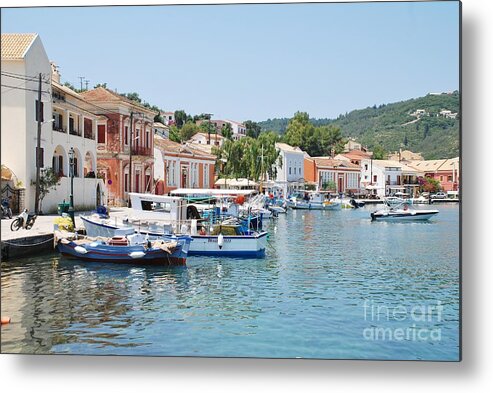 Paxos Metal Print featuring the photograph Gaios harbour on Paxos by David Fowler