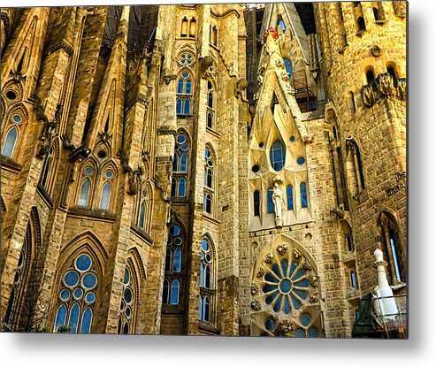 Sagrada Familia Metal Print featuring the photograph Gaudi - Sagrada Familia by Jon Berghoff