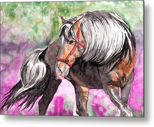 Watercolours Metal Print featuring the painting Gentle Dignity by Kate Black