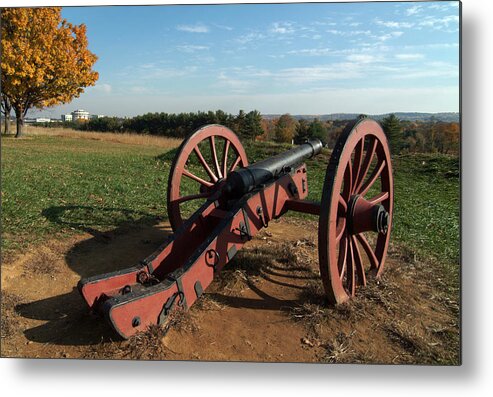 Gettysburg Metal Print featuring the photograph Gettysburg Cannon by Wesley Elsberry