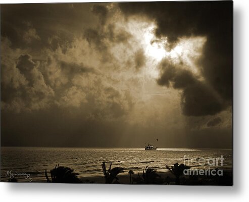 Boating Metal Print featuring the photograph Golden Aura by Mariarosa Rockefeller