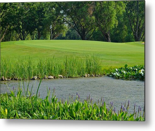 Golf Metal Print featuring the photograph Golf Course Lay Up by Frozen in Time Fine Art Photography