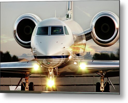 James David Phenicie Metal Print featuring the photograph Gulfstream G550 by James David Phenicie