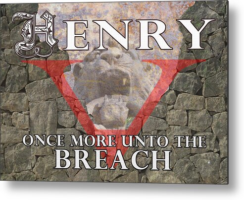 Advertisement Metal Print featuring the digital art Henry V Shakespeare Play Advertisement by  