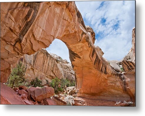 Arch Metal Print featuring the photograph Hickman Bridge Natural Arch by Jeff Goulden