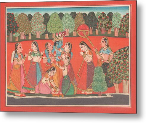 Divine Love of Krishna Indian Hindu Gods Canvas Art Print for Wall Decor 