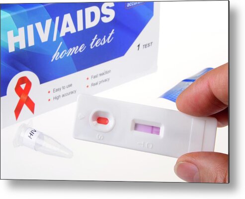 Healthcare Metal Print featuring the photograph Hiv Home Blood Test by Cordelia Molloy