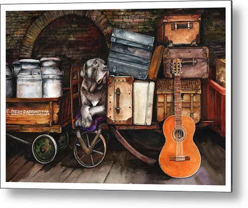 Luggage Metal Print featuring the painting Homeward Bound by Peter Williams