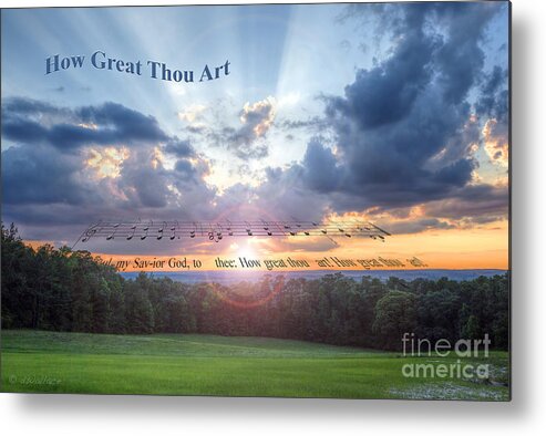 How Great Thou Art Metal Print featuring the photograph How Great Thou Art Sunset by D Wallace