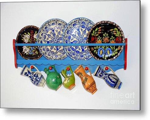 Pottery Metal Print featuring the photograph Hungarian pottery by Joe Cashin