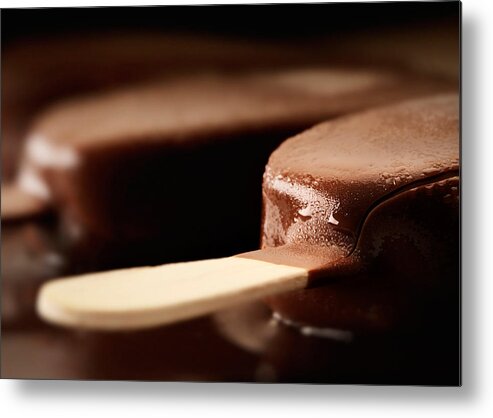 Ice Metal Print featuring the photograph Ice Cream Chocolate Bar by Johan Swanepoel