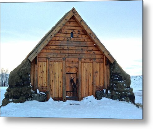 Landscape Metal Print featuring the photograph Icelandic House by Eric Reger