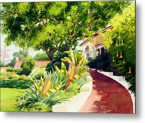 Southern California Metal Print featuring the painting Inn at Rancho Santa Fe by Mary Helmreich