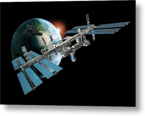 International Space Station Metal Print featuring the photograph International Space Station by Carlos Clarivan