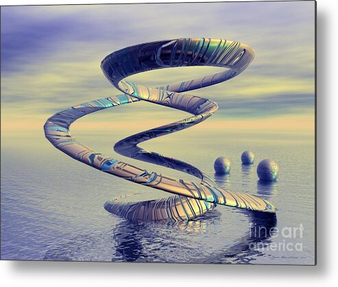 Surrealism Metal Print featuring the digital art Into life - Surrealism by Sipo Liimatainen