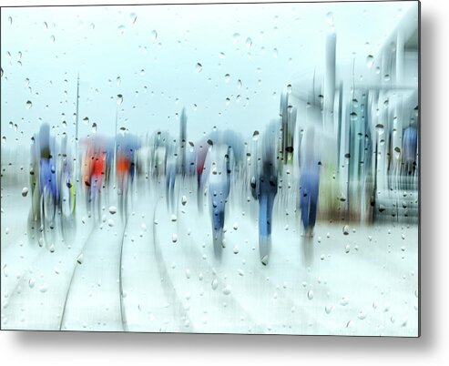 Drops Metal Print featuring the photograph It`s Raining by Anette Ohlendorf