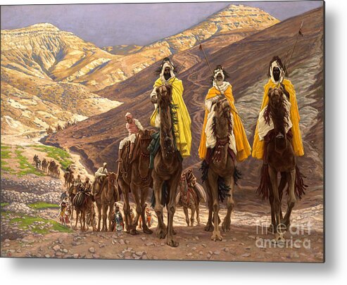 Christmas Metal Print featuring the painting Journey of the Magi by Tissot