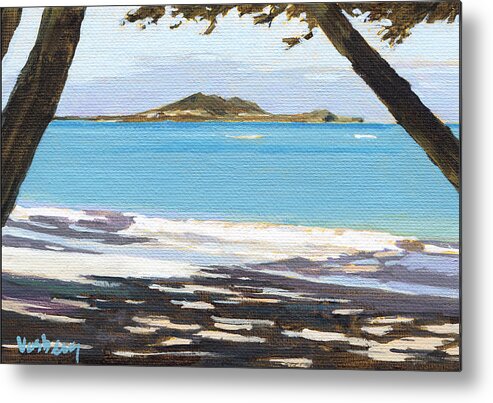 Maui Metal Print featuring the painting Kailua Beach Shadows by Stacy Vosberg