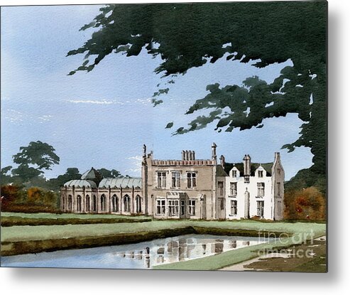 Val Byrne Metal Print featuring the painting Killruddery House Bray Wicklow by Val Byrne