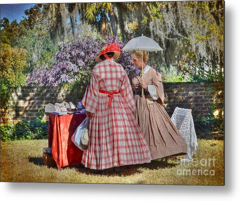 Historic Metal Print featuring the photograph Ladies Social by Kathy Baccari