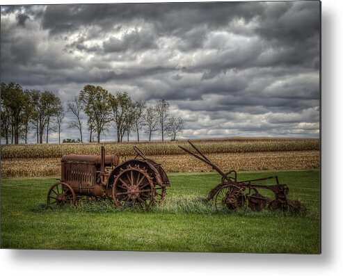 Antique Tractor Metal Print featuring the photograph Lawn Tractor by Ray Congrove