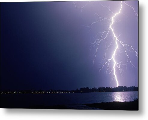 Annapolis Metal Print featuring the photograph Lightning by M.e. Warren