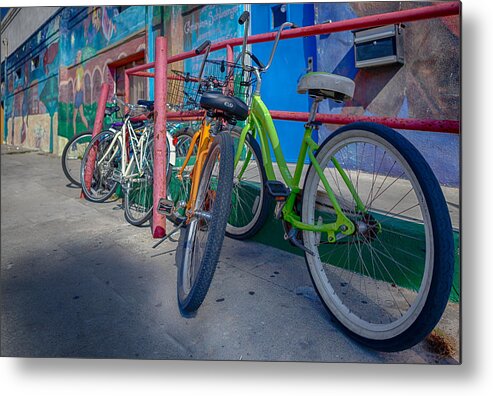 Bicycle Metal Print featuring the photograph Line em up by Scott Campbell