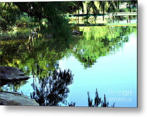Lake Metal Print featuring the photograph Listen To The Quiet Possum Kingdom Lake. by Linda Cox