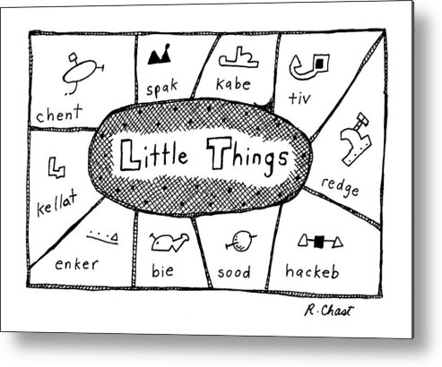 'little Things'
(a Collection Of Small Objects Metal Print featuring the drawing 'little Things' by Roz Chast